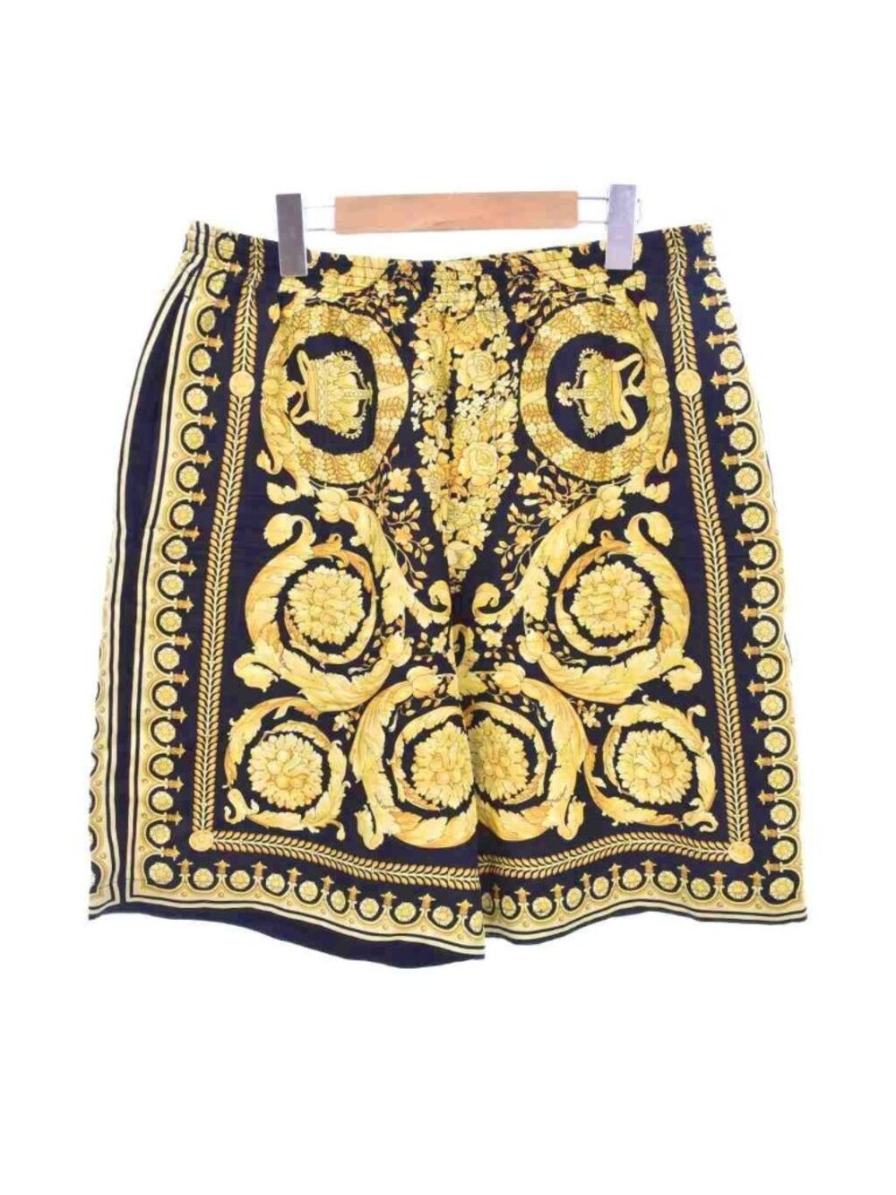 Versace Silk Shorts Barocco All Over Print Black 48